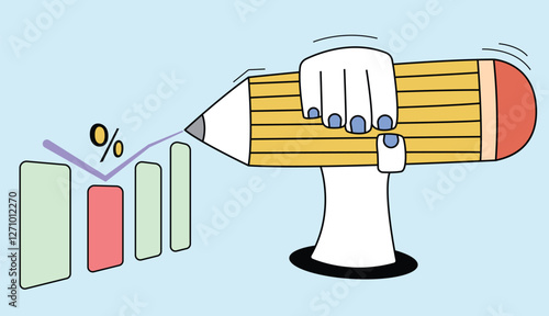 A minimalist illustration of hands exchanging investment stock symbols, representing financial growth and strategy. Ideal for themes of wealth building, finance, and investment opportunities.