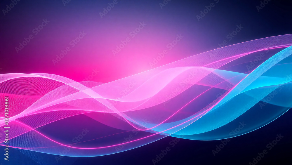 Naklejka premium AI generative. Abstract Gradient Wave Background – Flowing Curve Line Design. 17