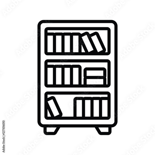 bookshelf icon vector design template simple and clean