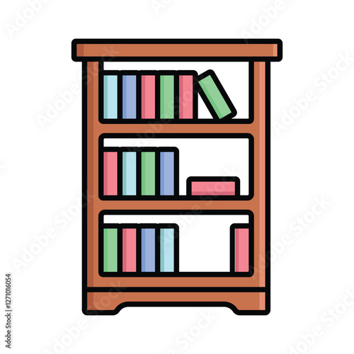 bookshelf icon vector design template simple and clean
