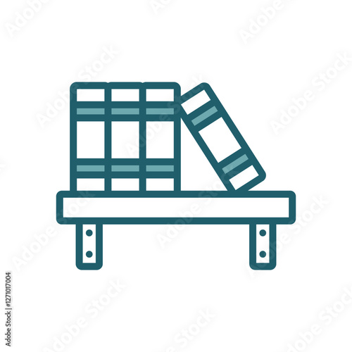 bookshelf icon vector design template simple and clean
