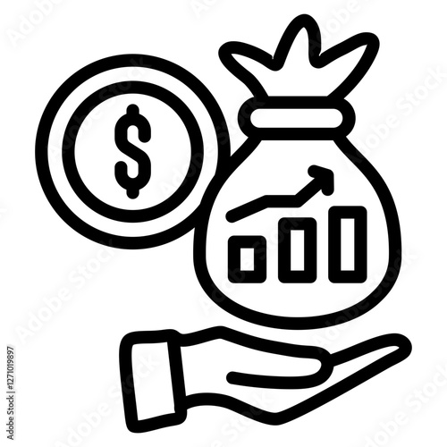 Revenue Model Icon Element For Design