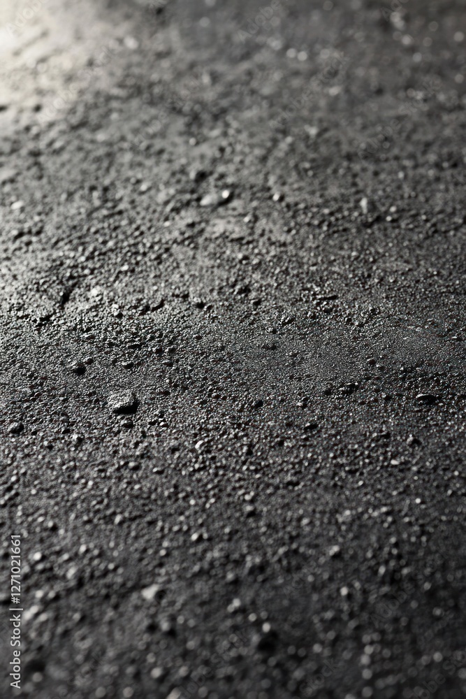 Close-up of a dark, textured surface with water droplets. Close-up of a dark, textured surface with water droplets.