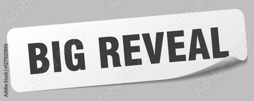 big reveal sticker. big reveal label