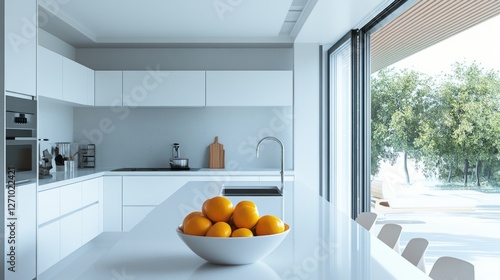 Minimalist Kitchen Design Clean Lines  Simple Style photo