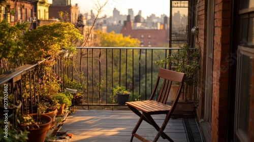 City Balcony View Minimalist Chic 2 photo