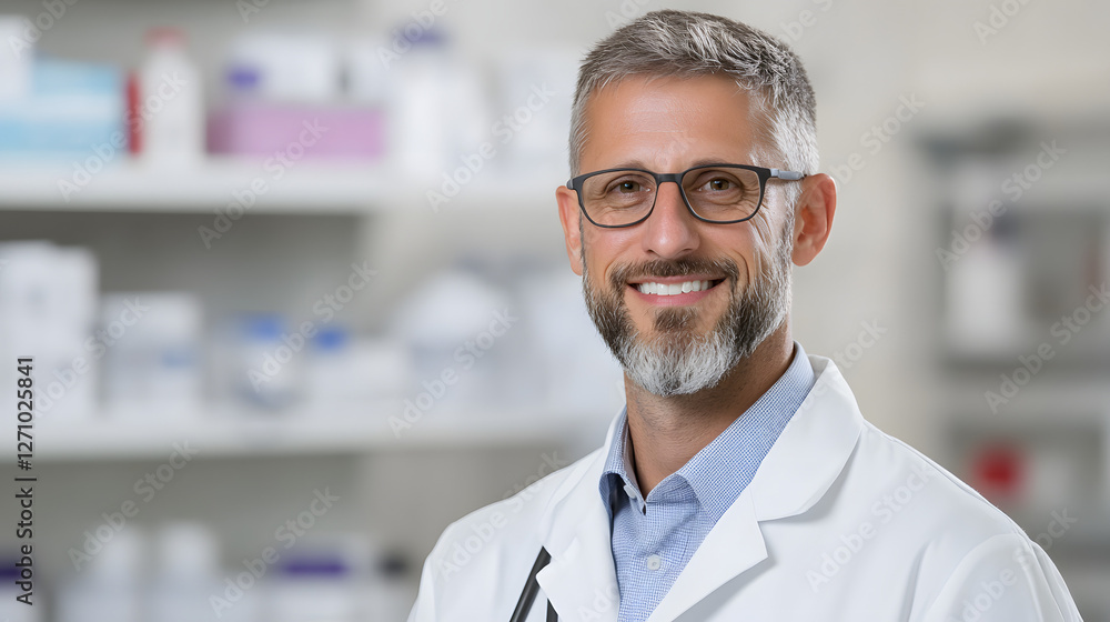 Smiling Veterinarian in Clinic with Gentle Expression and Head Tilt
Smiling Veterinarian in Clinic with Gentle Expression and Head Tilt