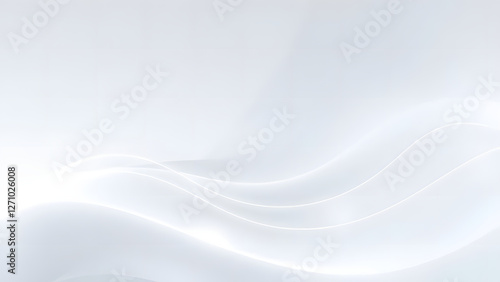 Futuristic blue wave design with smooth curves and light