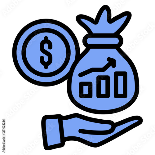 Revenue Model Icon Element For Design