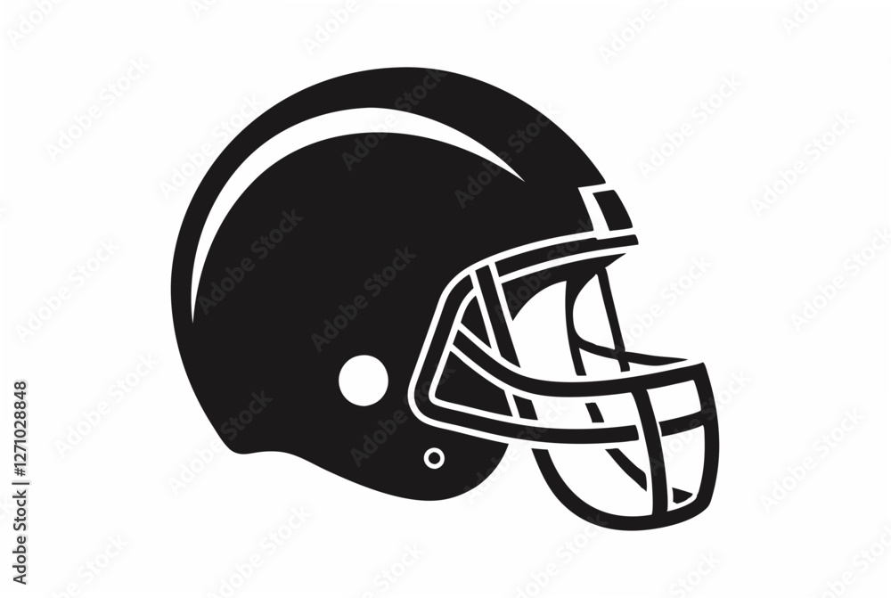 Fototapeta premium american football helmet silhouette