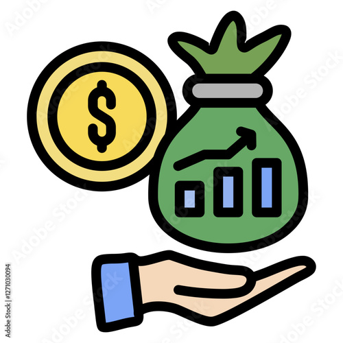 Revenue Model Icon Element For Design