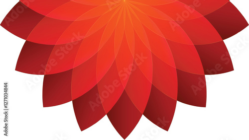 Red Color Shape Geometric Illustration Abstract Stock