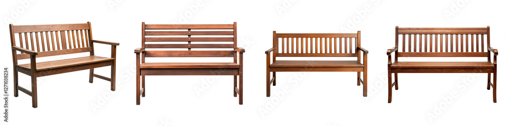 Cozy wooden bench situated in a peaceful garden setting providing a comfortable spot for outdoor relaxation leisure and enjoying the natural environment Cozy wooden bench situated in a peaceful garden setting providing a comfortable spot for outdoor relaxation leisure and enjoying the natural environment