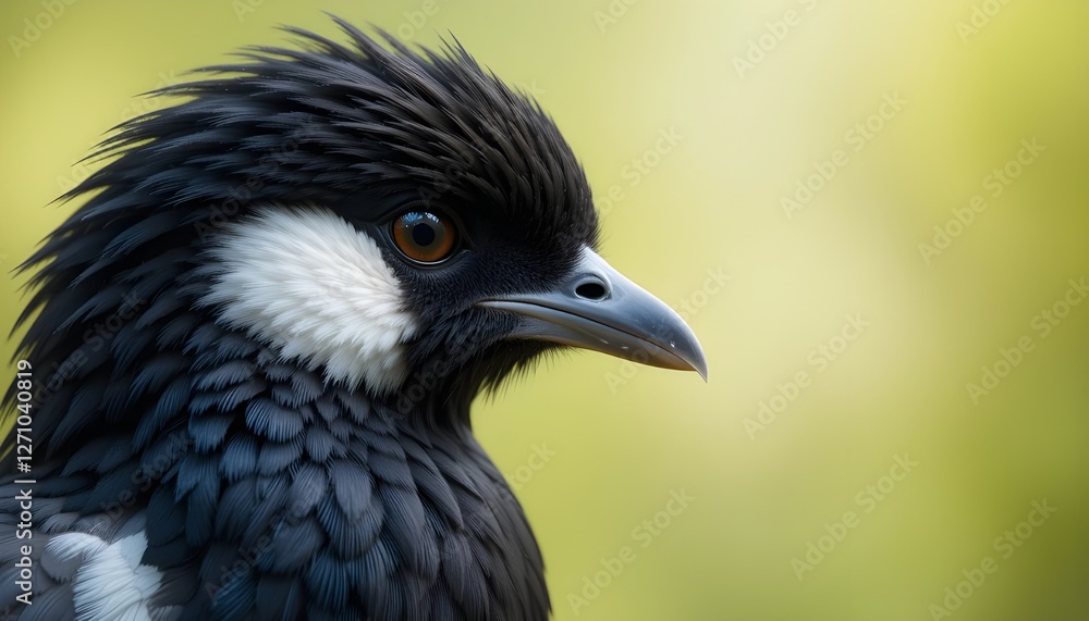 custom made wallpaper toronto digitalA close up shot of a bird with a black and white face. This image can be used to depict the beauty of nature and wildlife