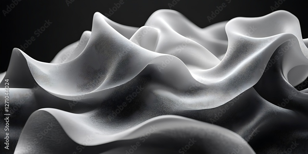 Fototapeta premium Abstract textile folds, Studio shot