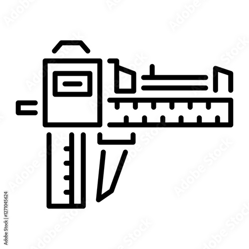 A line style icon of vernier caliper 