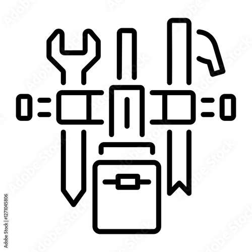 A line style icon of tool belt 