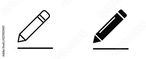 edit icon set. pencil sign set. sign up vector symbols. edit compose icon. edit and pencil icon for mobile app, ui and website. vector illustration on transparent background
