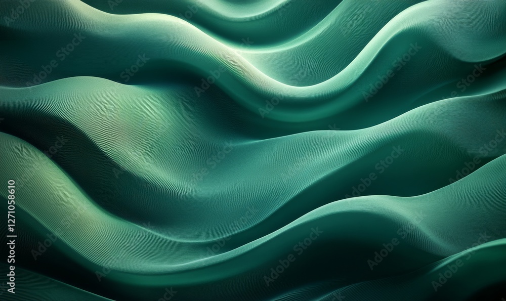 Obraz premium Abstract Deep Green Gradient with a Grainy Texture, Generative AI
