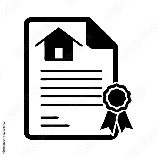 Property deed icon representing real estate sales agreements and documentation