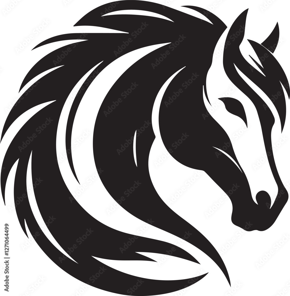 Obraz premium Simple Horse Logo