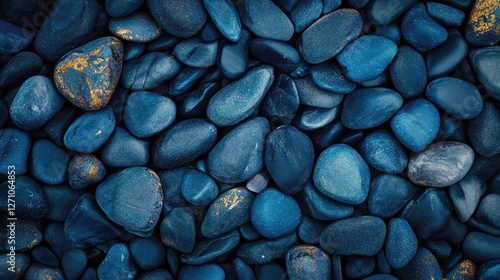 Wallpaper Mural Blue and Gold Stones Close Up Torontodigital.ca