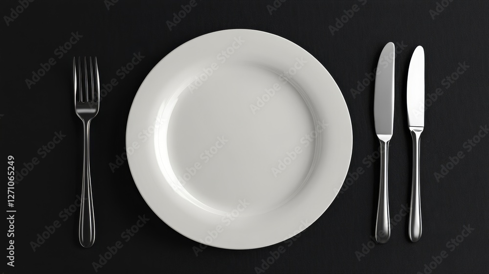 A minimalist catering icon set featuring a fork, spoon, and plate in a simple, stylized design, ideal for restaurant, cafe, and menu branding on a plain black and white background A minimalist catering icon set featuring a fork, spoon, and plate in a simple, stylized design, ideal for restaurant, cafe, and menu branding on a plain black and white background