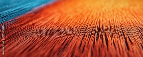Dynamic Weaving of Composite Fibers in Science Industrial Environment Close-Up Viewpoint