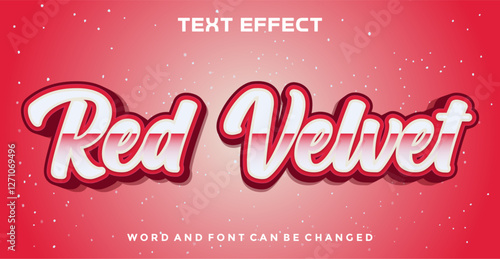 Red velvet editable text effect