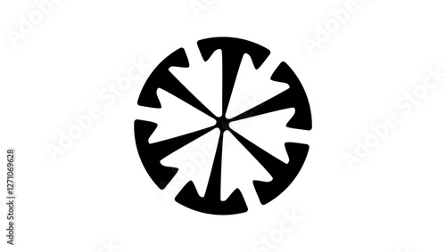 Synergy in business , black isolated silhouette