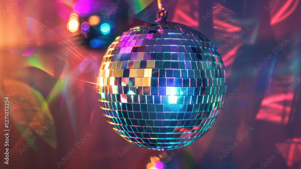 Fototapeta premium disco ball with lights