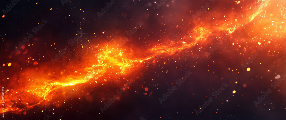 Naklejka premium Intense Fiery Explosion