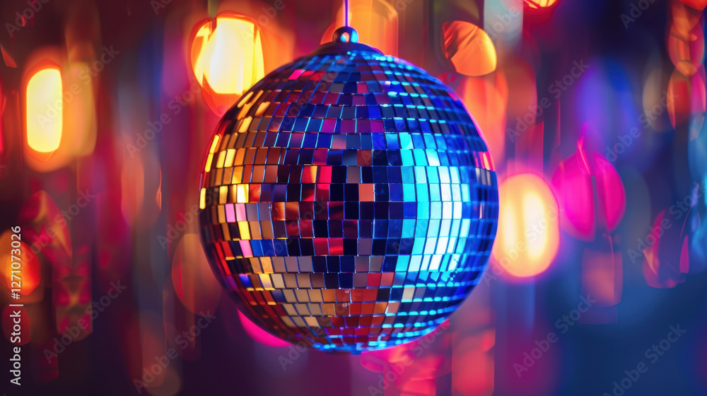 Obraz premium disco ball with lights