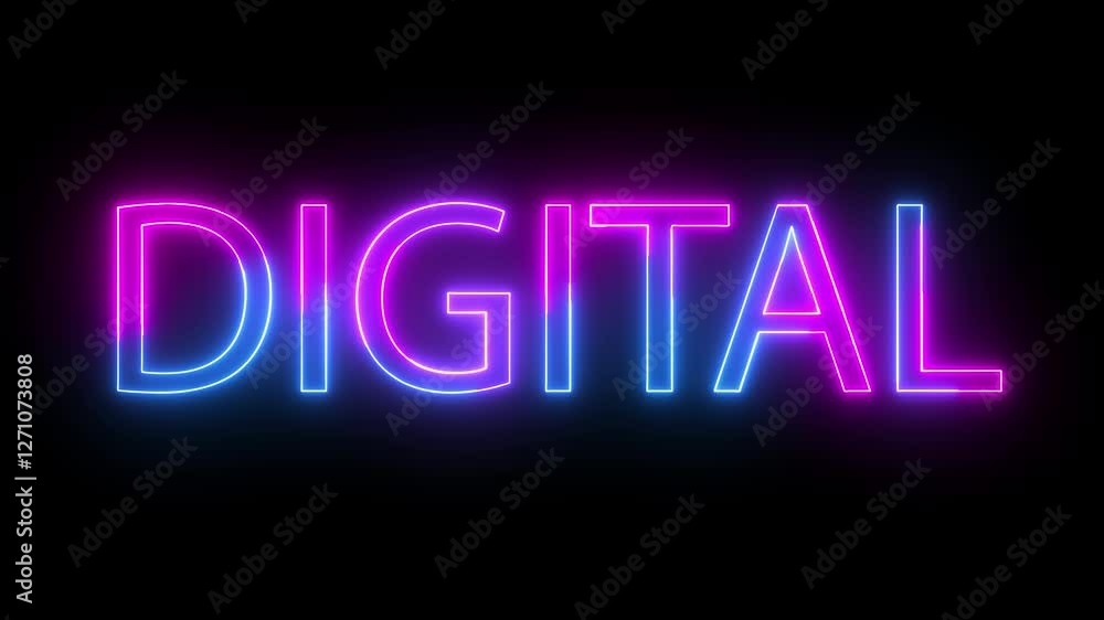 digital text icon animation neon glowing pink blue color clipboard text font letter event banner advertising signboard template poster shop store sign symbol on black background digital text icon animation neon glowing pink blue color clipboard text font letter event banner advertising signboard template poster shop store sign symbol on black background