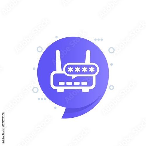 password access to wi-fi router icon