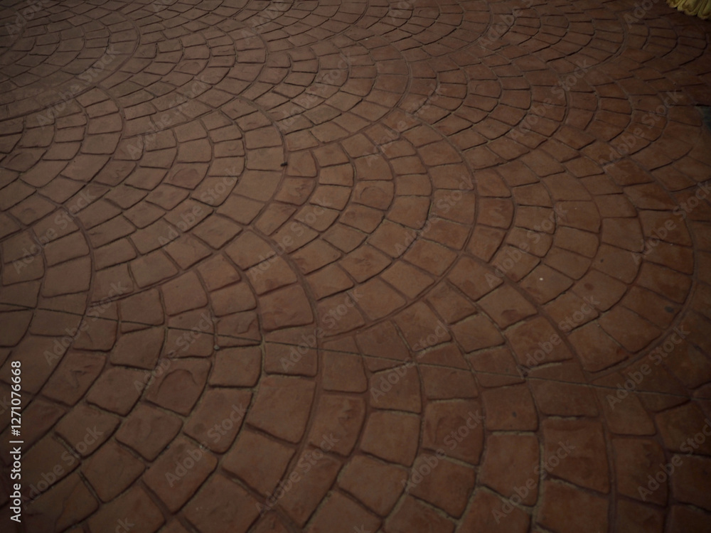 Intricate Stone Pavement with Geometric Patterns Intricate Stone Pavement with Geometric Patterns