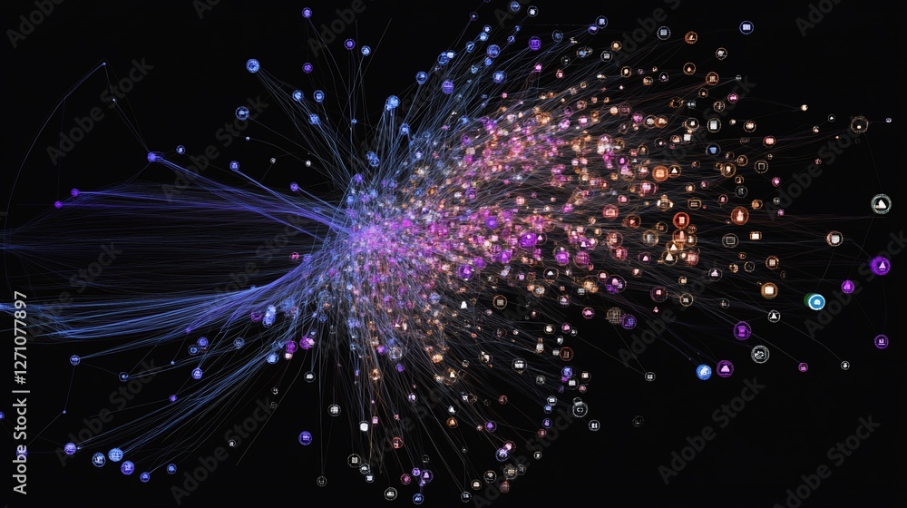 Fototapeta premium The Global Network: A Visual Representation of Interconnectedness