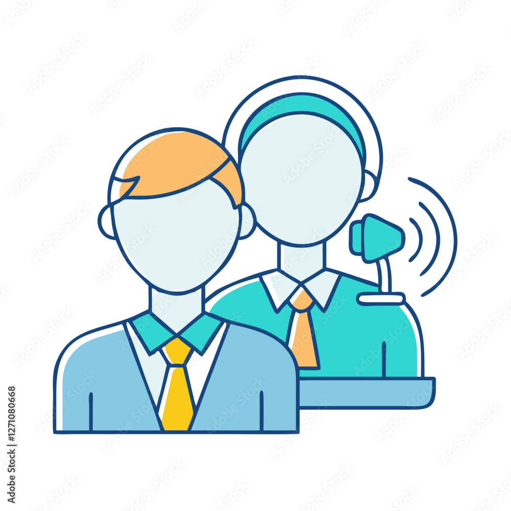 co host icon, co host vector illustration-simple illustration of co host, perfect for co host logos and icons co host icon, co host vector illustration-simple illustration of co host, perfect for co host logos and icons
