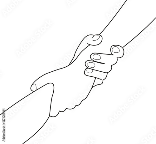 Two guys are holding each other Hand