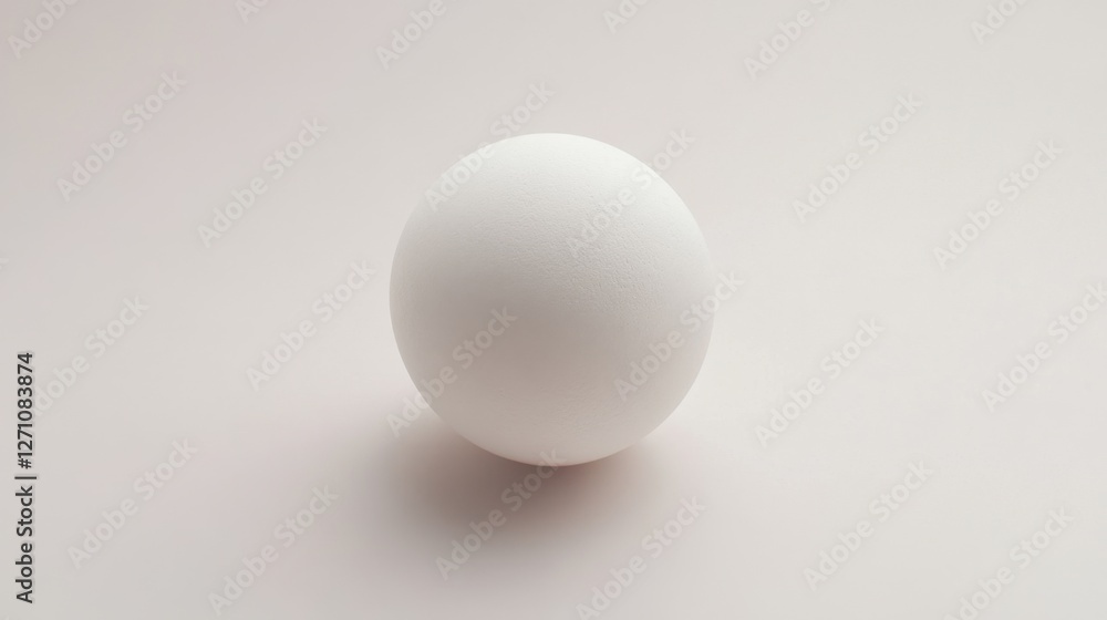 White Sphere on Soft Neutral Background for Minimalist Design White Sphere on Soft Neutral Background for Minimalist Design