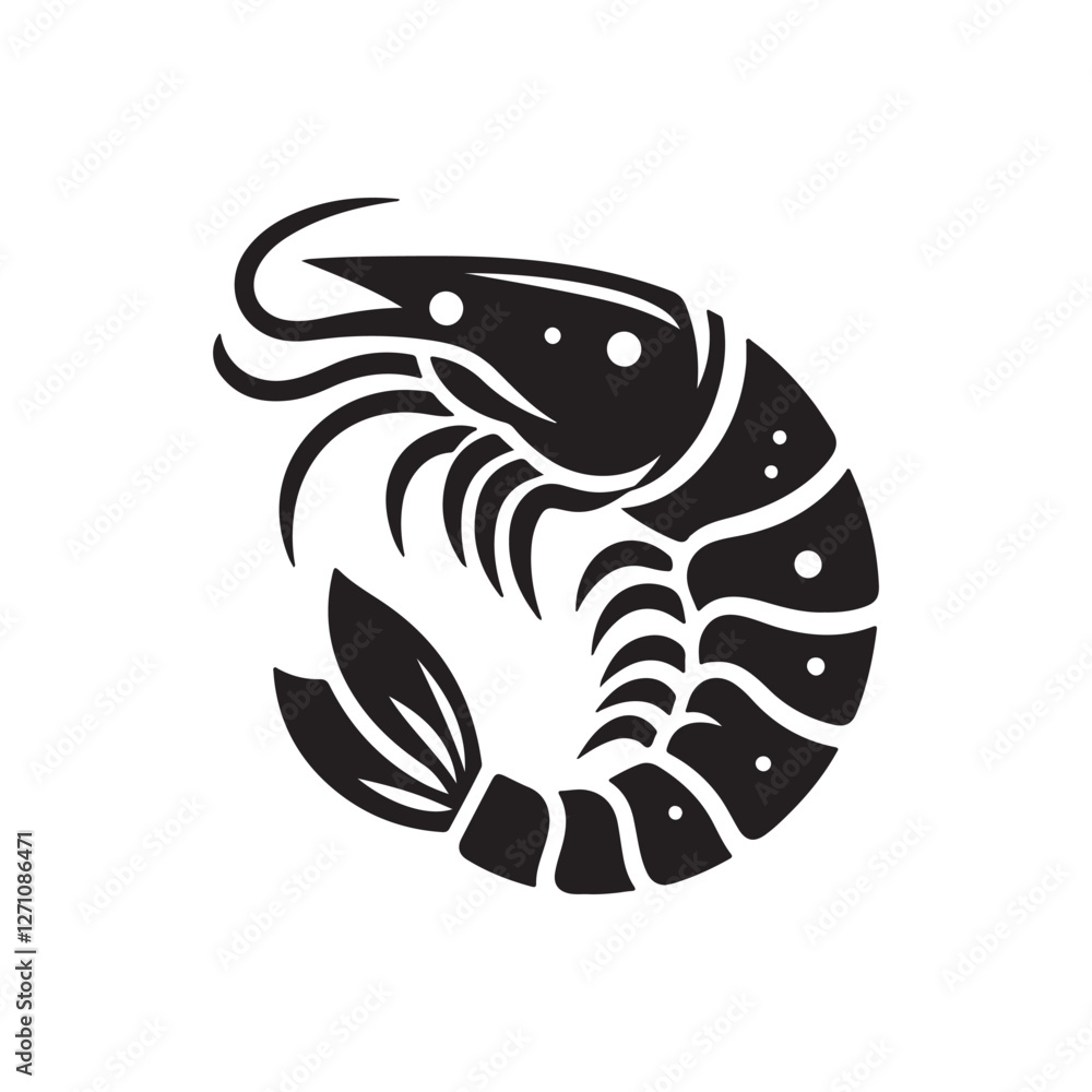 shrimp fish vector illustration of a fish shrimp fish vector illustration of a fish