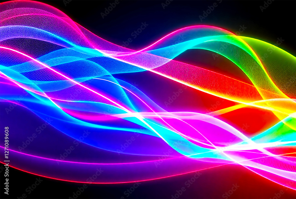 Obraz premium Neon Color Abstract Background Vector Illustration