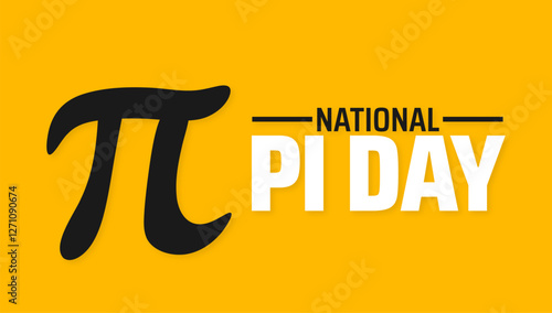 National Pi Day background banner or poster design template. observed every year in March. Holiday concept. Use to any Template, card, poster, placard, template.