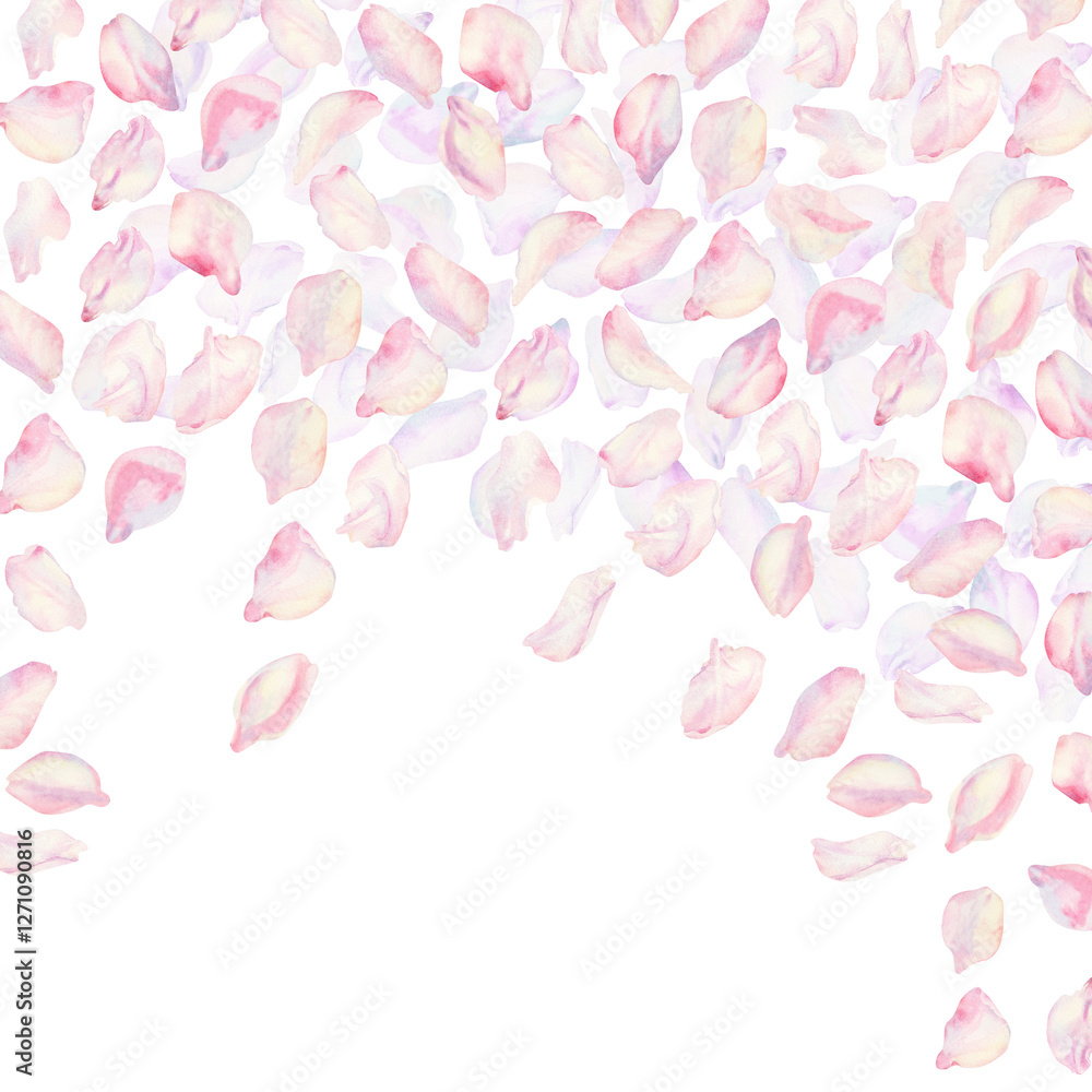Frame with sakura flowers on background. Spring blooming cherry blossom flowers for Hanami festival. Delicate shades of pink, lilac, lilac, purple petals. Watercolor template for card, poster, web Frame with sakura flowers on background. Spring blooming cherry blossom flowers for Hanami festival. Delicate shades of pink, lilac, lilac, purple petals. Watercolor template for card, poster, web