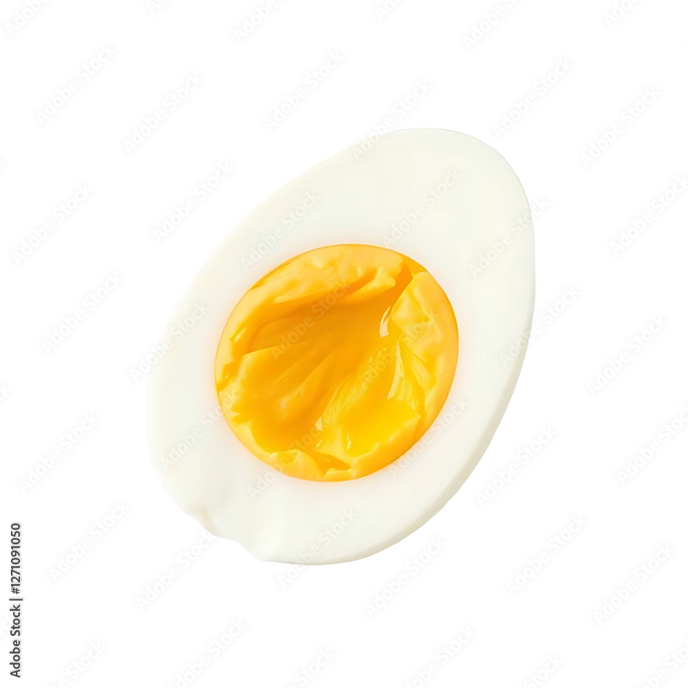 Boiled half egg isolated on transparent background Boiled half egg isolated on transparent background