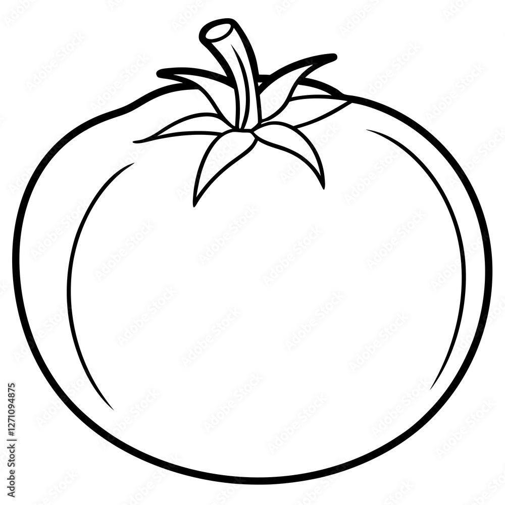 Modern Tomato Line Art Graphics Modern Tomato Line Art Graphics