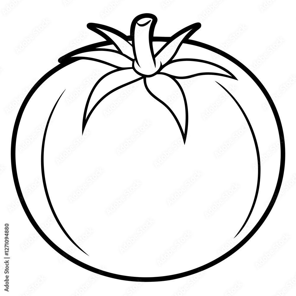 Modern Tomato Line Art Graphics Modern Tomato Line Art Graphics