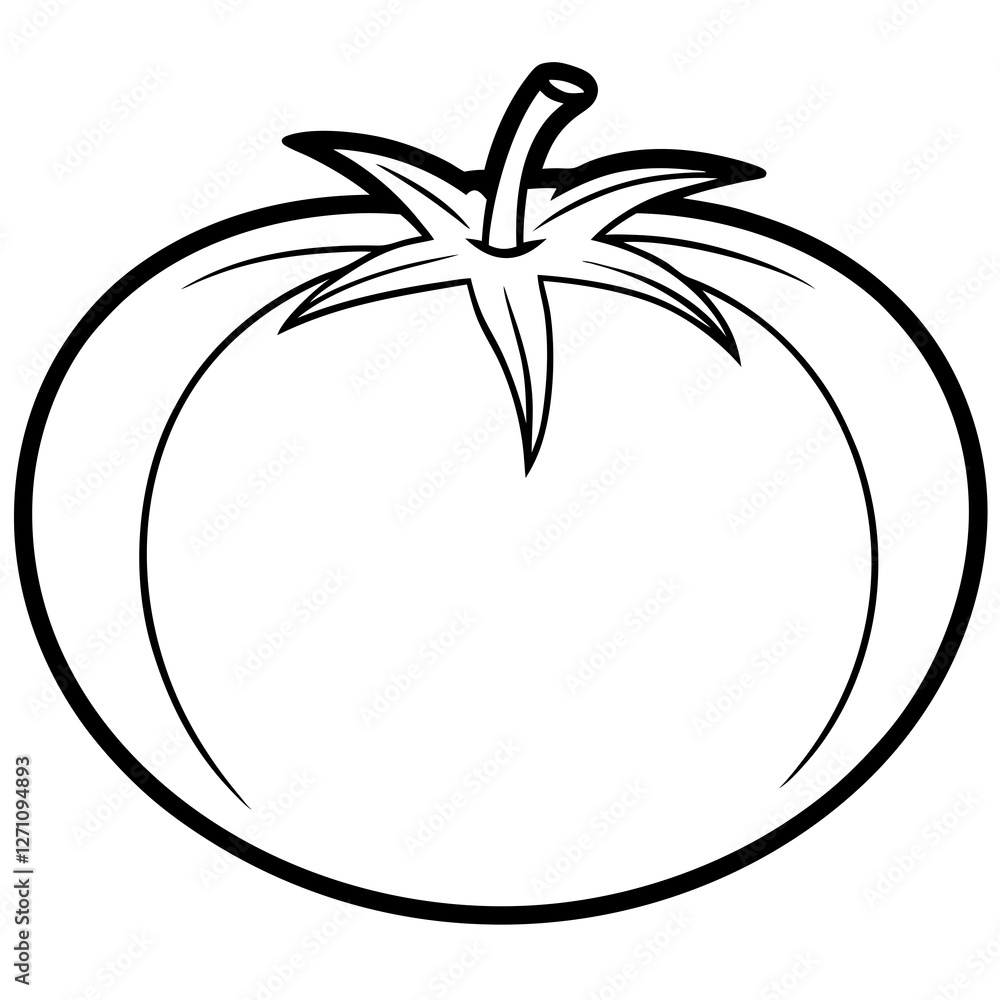 Modern Tomato Line Art Graphics Modern Tomato Line Art Graphics
