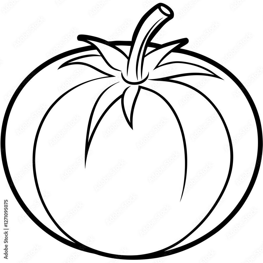 Modern Tomato Line Art Graphics Modern Tomato Line Art Graphics