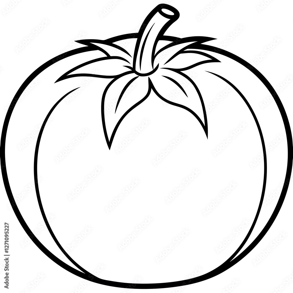 Modern Tomato Line Art Graphics Modern Tomato Line Art Graphics